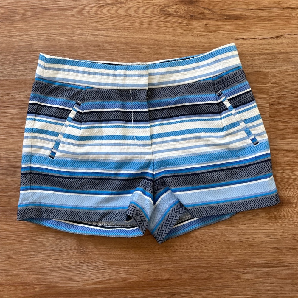 J Crew blue striped shorts